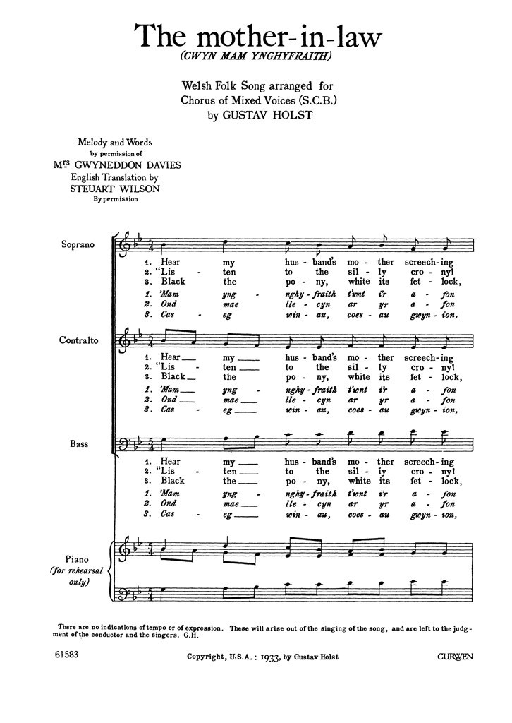 Two Welsh Folk Songs