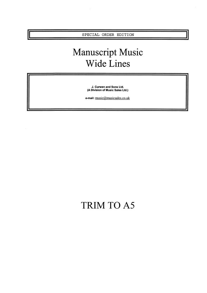 Manuscript Book Wide Lines A5 Bound