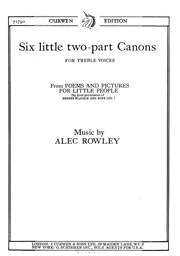 Six Little Two-Part Canons