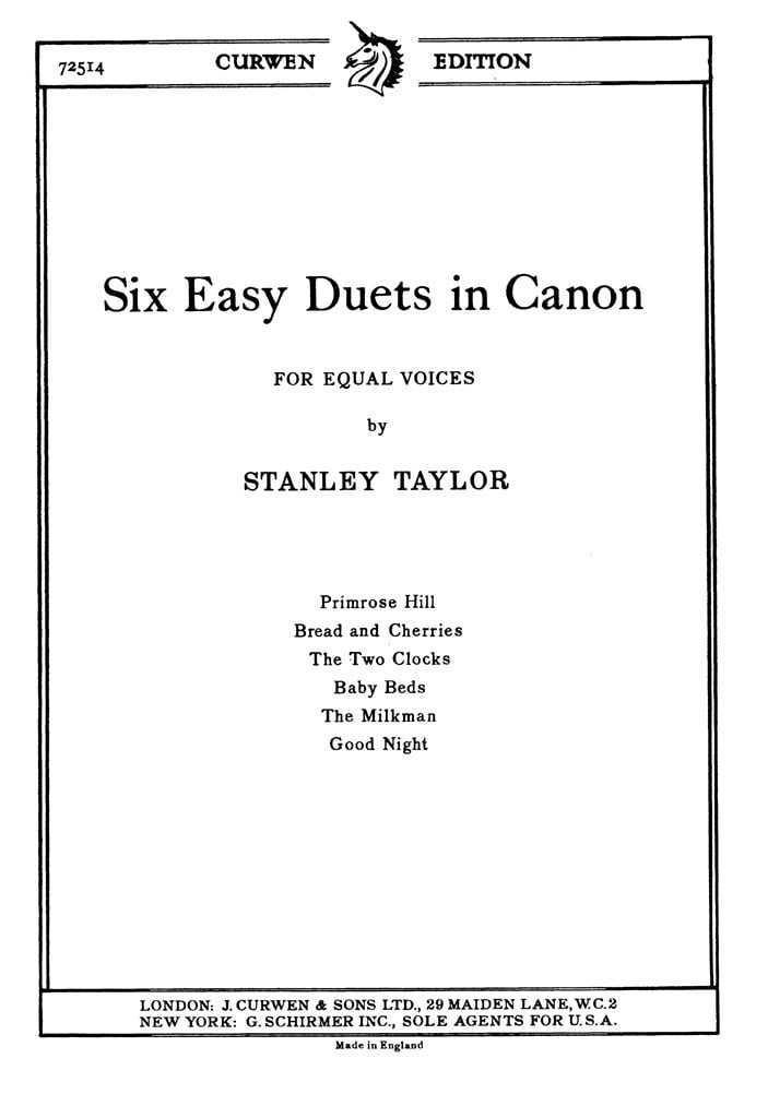 6 Easy Duets In Canon