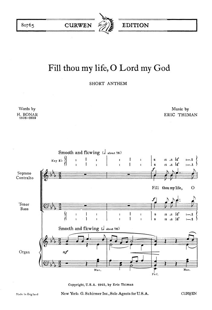 Fill Thou My Life, O Lord My God