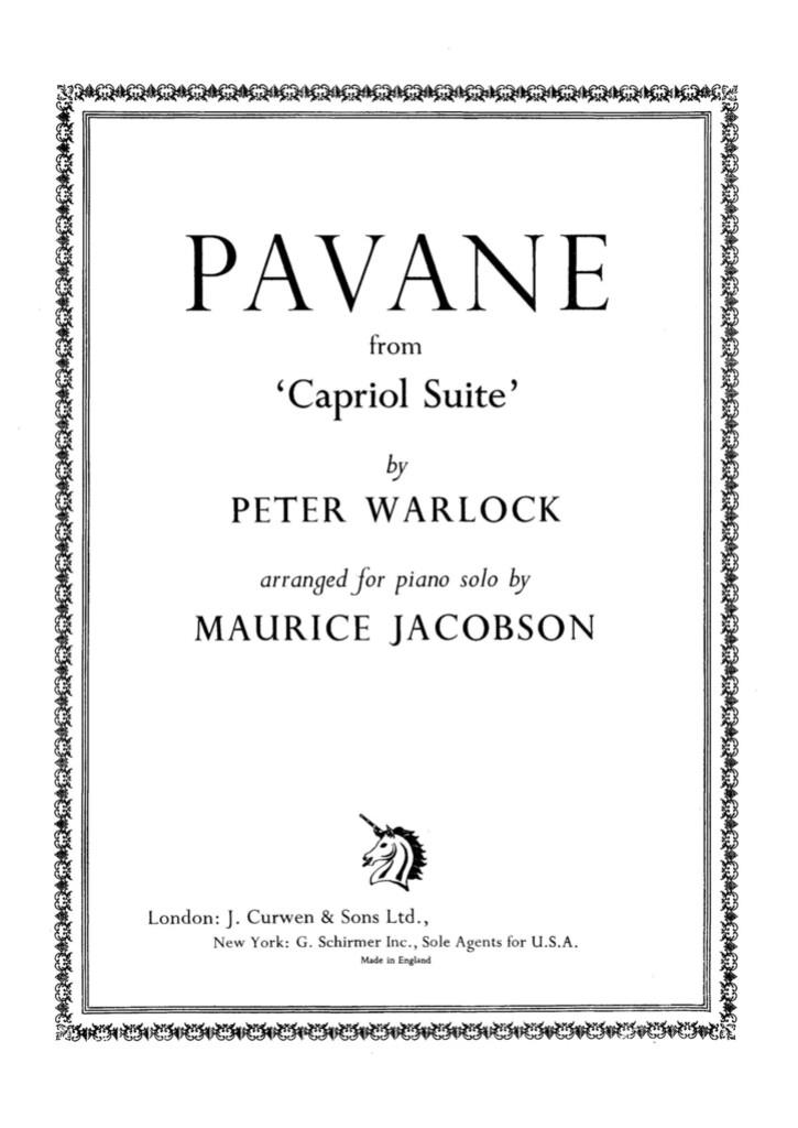 Pavane From Capriol Suite