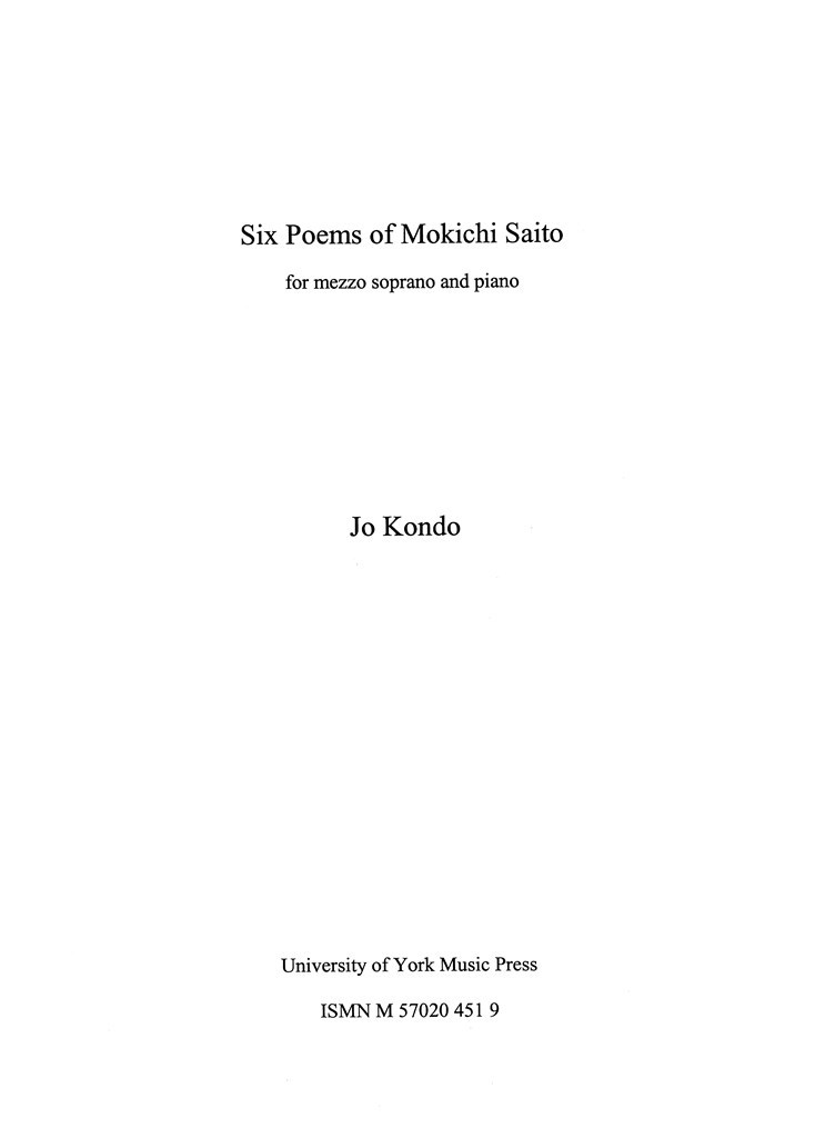 Six Poems Of Mokichi Saito