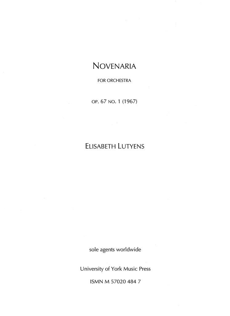 Novenaria Op.67 No.1