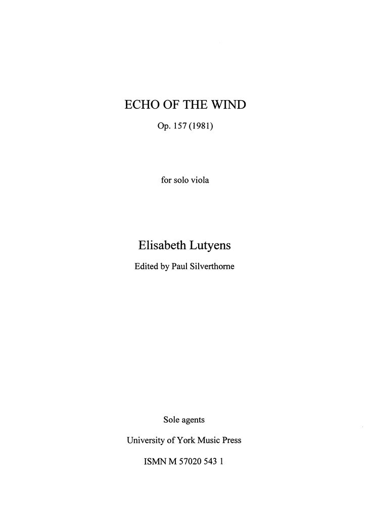 Echo Of The Wind Op.157