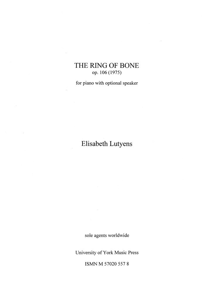 The Ring Of Bone Op.106