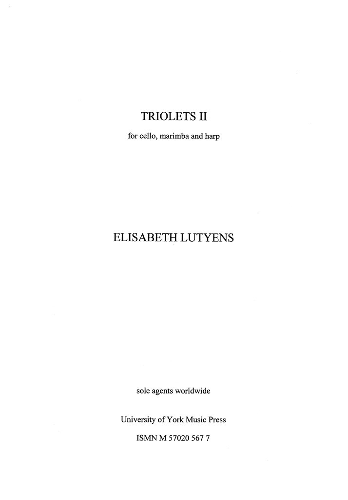 Triolet II Op.160