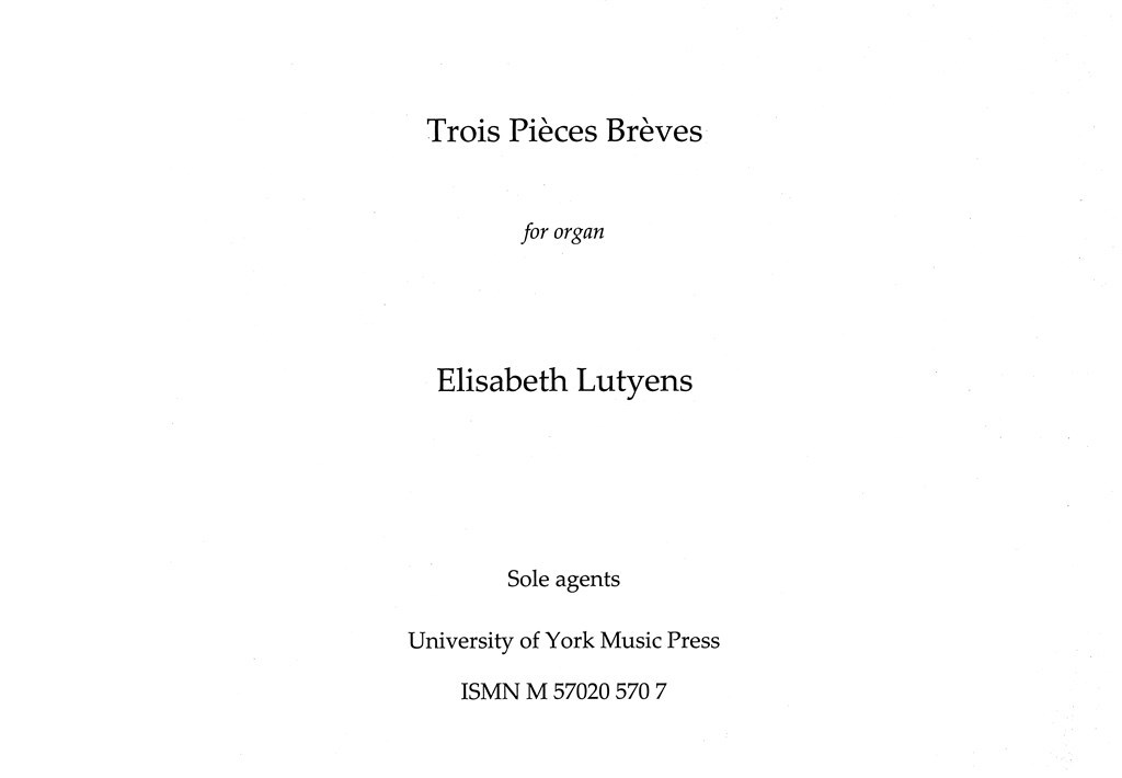 Trois Pieces Breves From Op.74