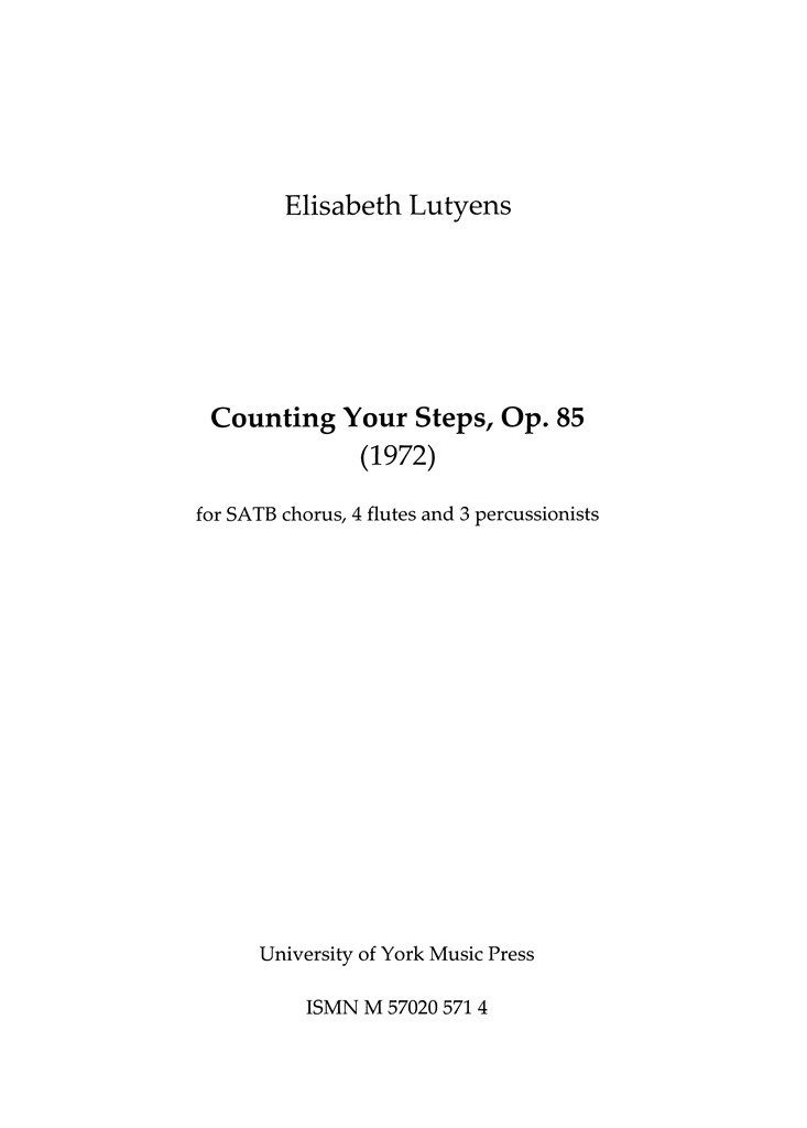 Counting Your Steps Op.85