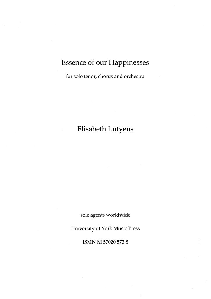 Essence Of Our Happinesses Op.69