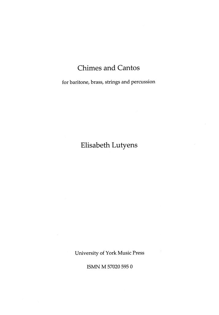 Chimes And Cantos Op.86