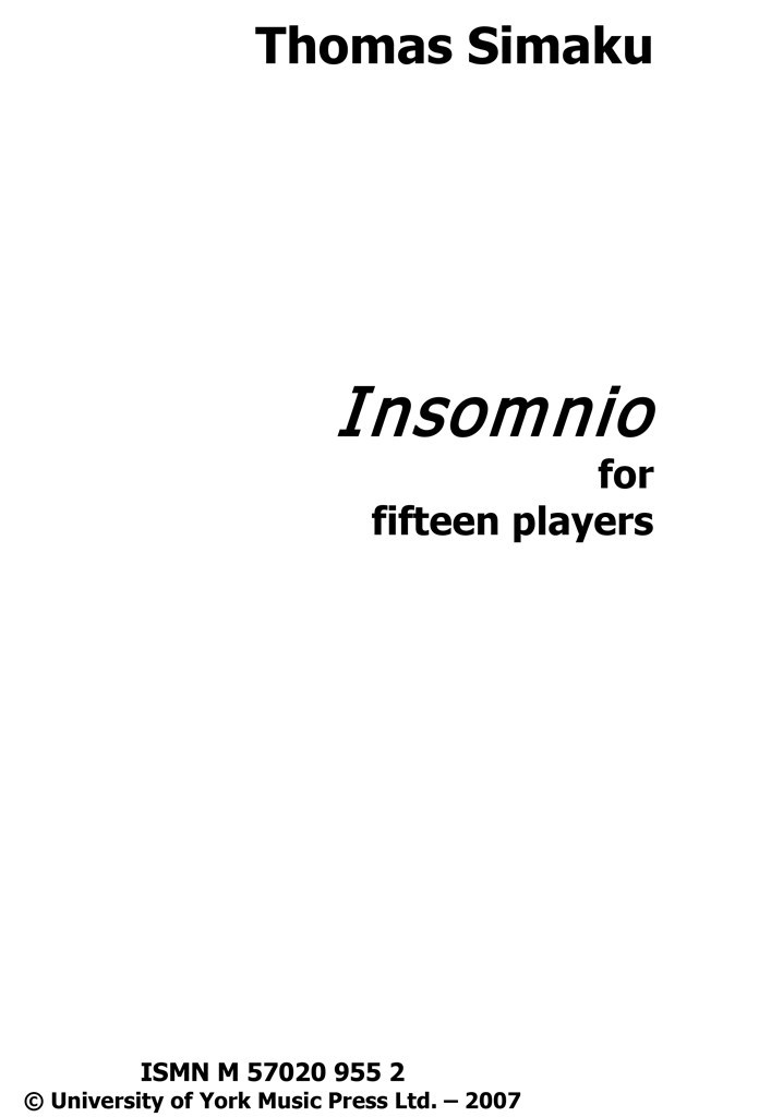 Insomnio for Fifteen Players