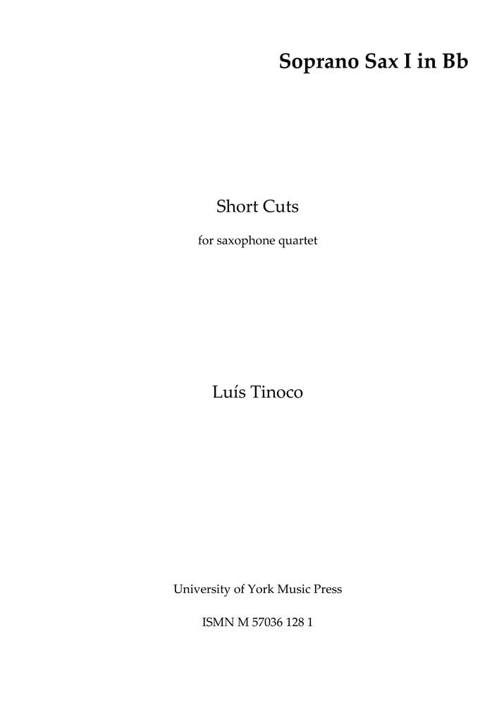 Short Cuts - Saxophone Quartet