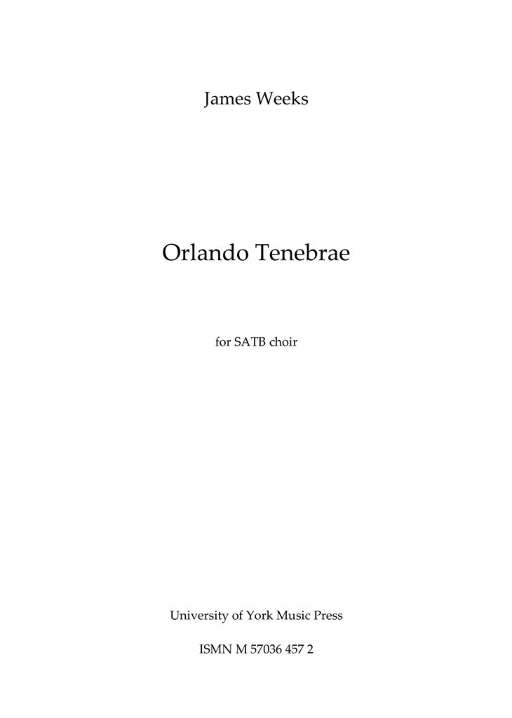 Orlando Tenebrae