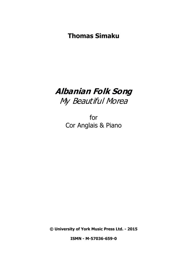 Albanian Folk Song My Beautiful Morea