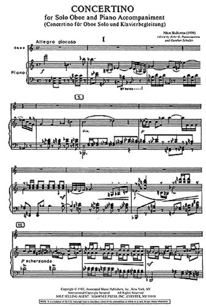Nikos Skalkottas: Concertino For Oboe And Piano