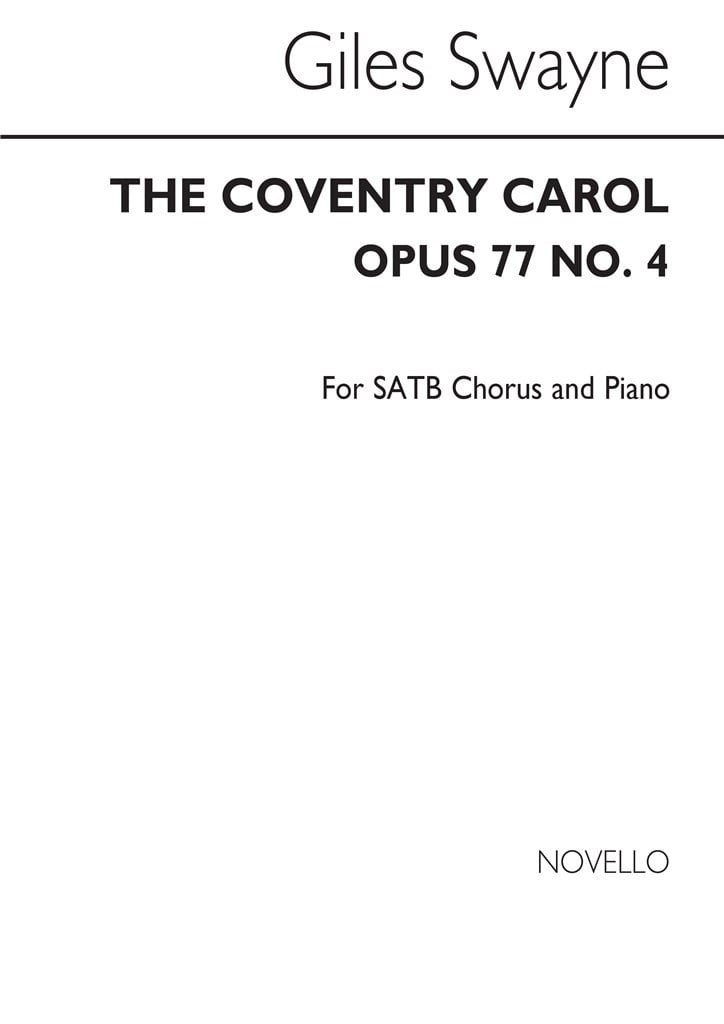 Coventry Carol Op.77 No.4 (SATB)