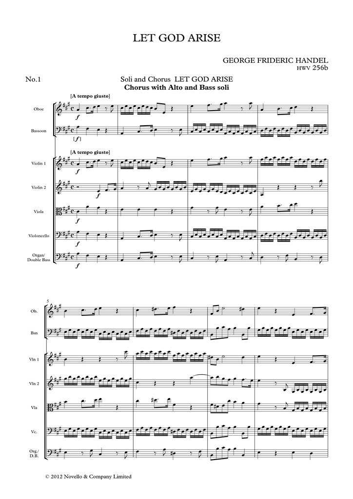 Let God Arise HWV256b (Chapel Royal Version)
