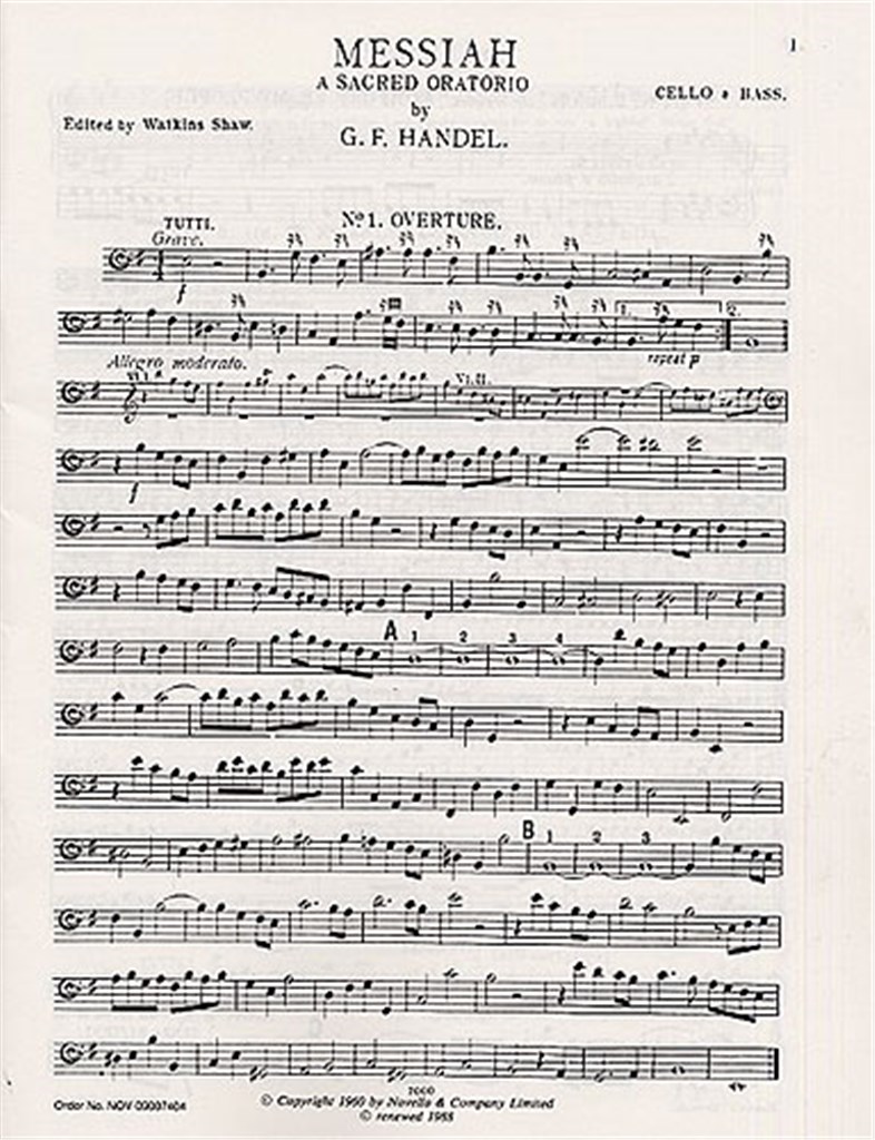 Messiah (Cello/Bass Part)