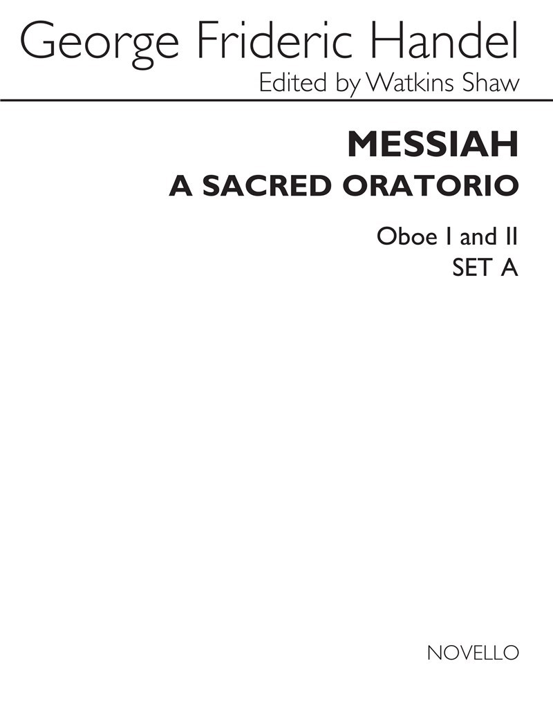 Messiah (Watkins Shaw) - Oboe 1 Set A