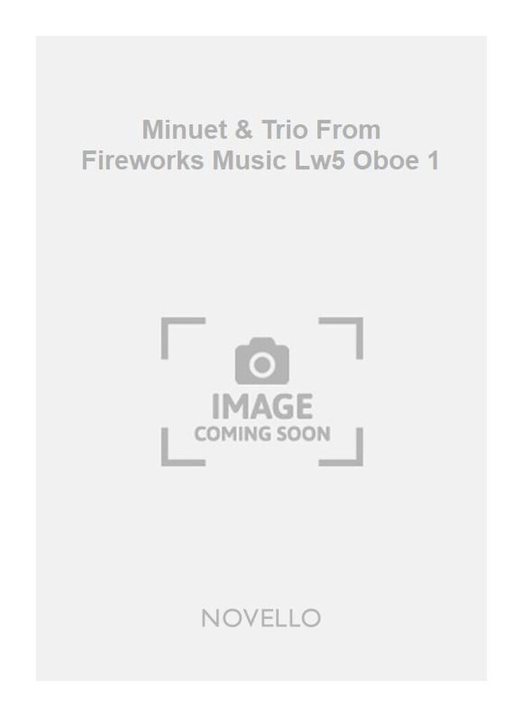 Gf Minuet & Trio From Fireworks Music Lw5 Oboe 1