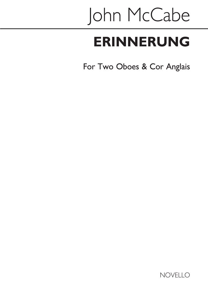 Erinnerung For Two Oboes And Cor Anglais