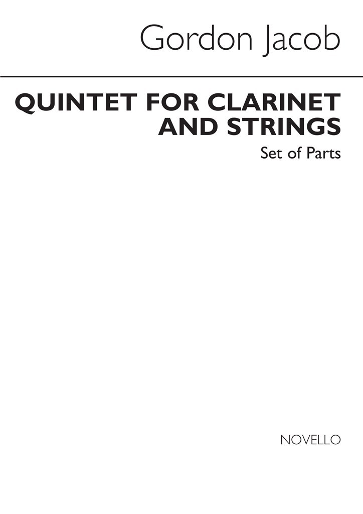 Quintet For Clarinet And Strings (Parts)