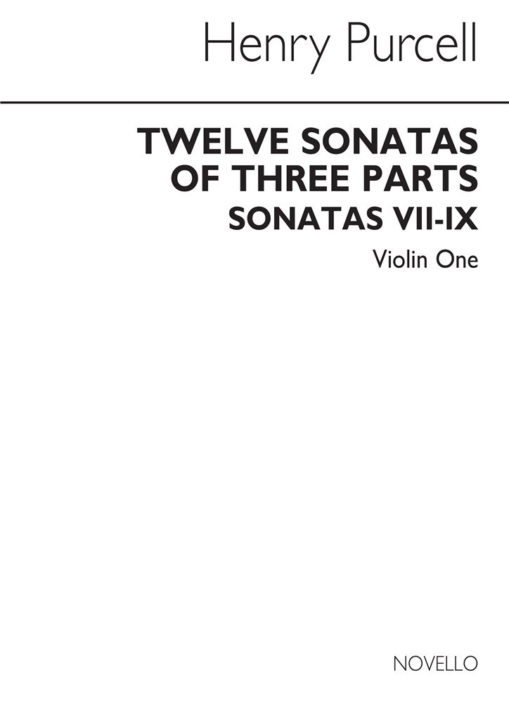 12 Sonatas Of Three Parts For Violin 1