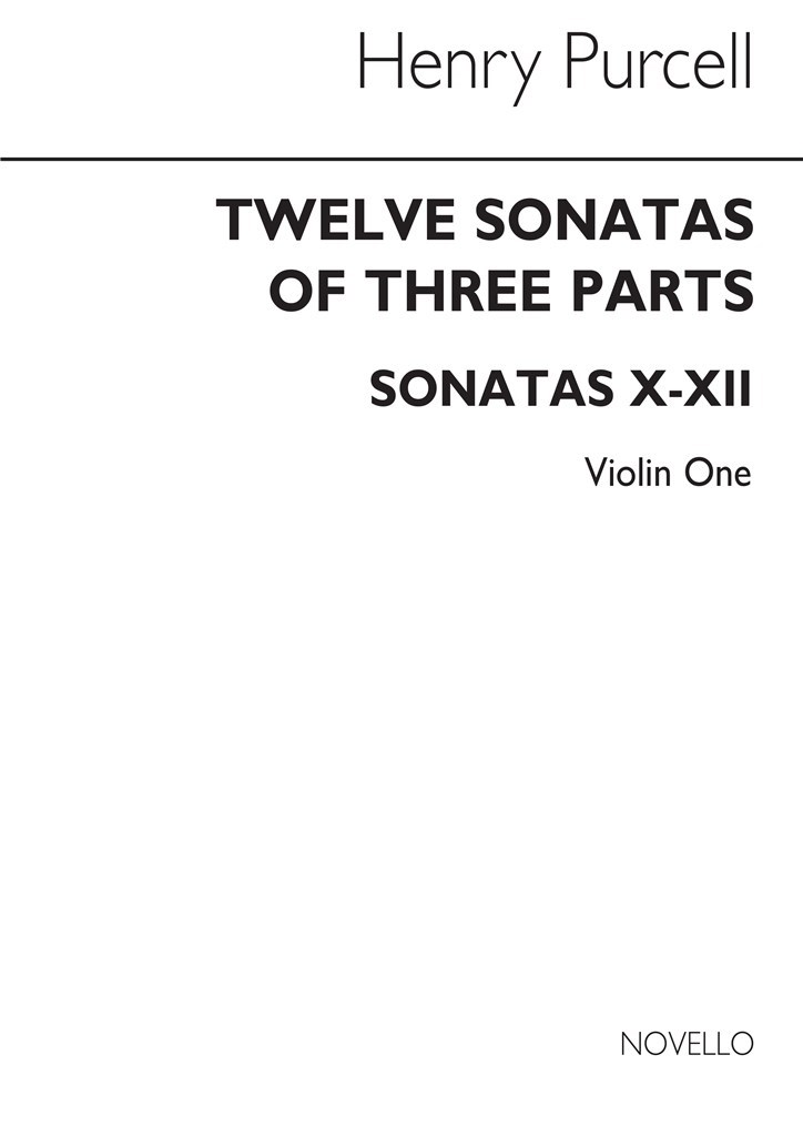 12 Sonatas Of Three Parts For Violin 1