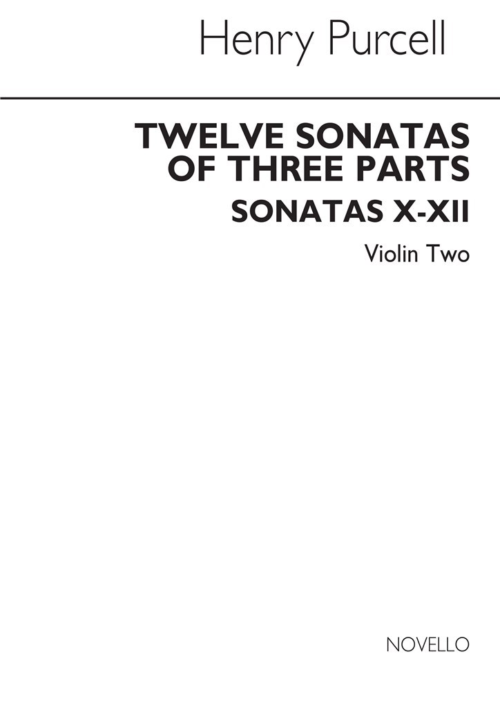 12 Sonatas Of Three Parts For Violin 2