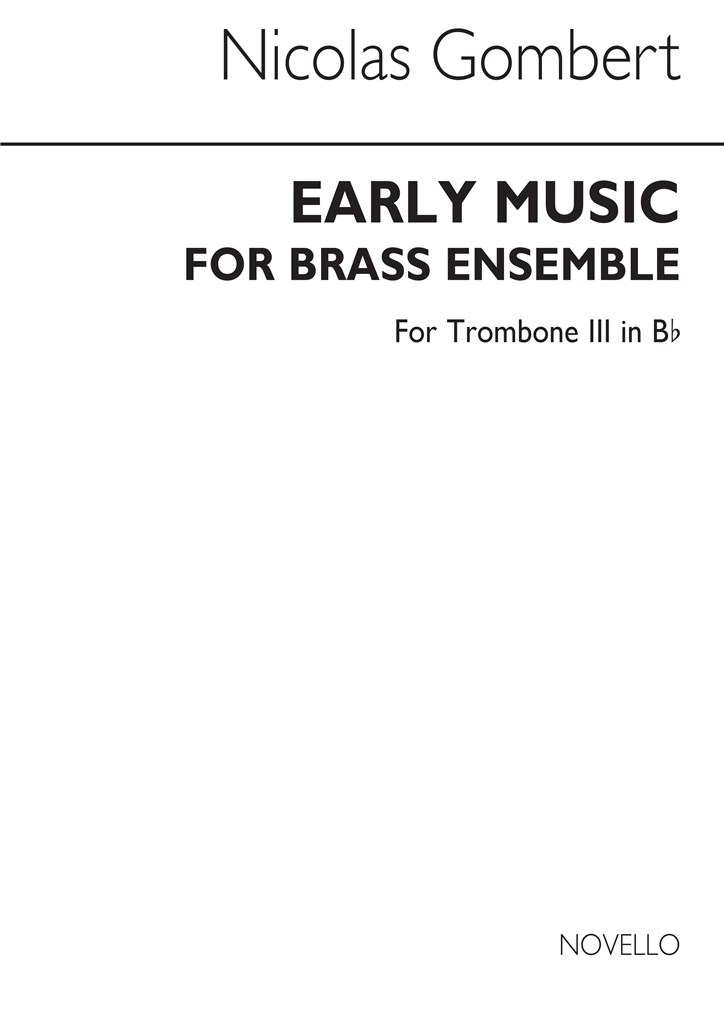 Early Music For Brass Ensemble Tc Euph/Tbn 3