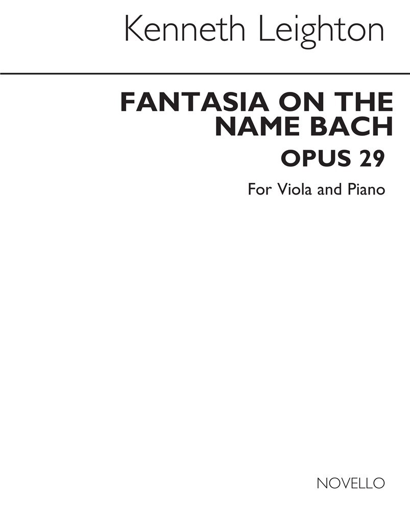 Fantasia On The Name Bach Op.29