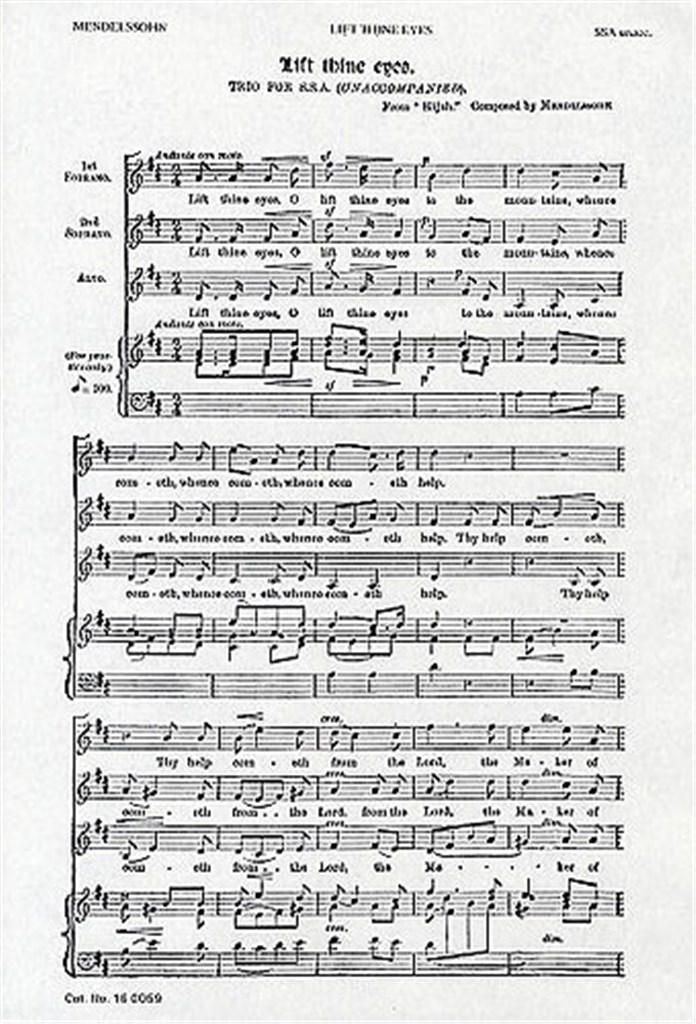 Lift Thine Eyes (SSA)