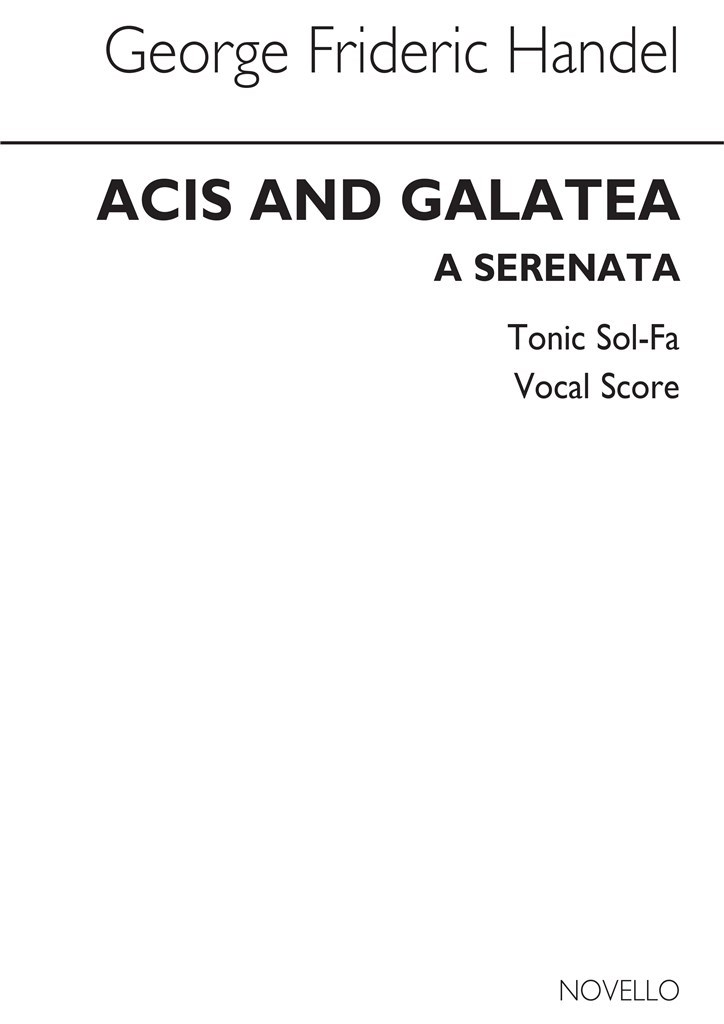 Acis And Galatea (Tonic Sol-Fa)