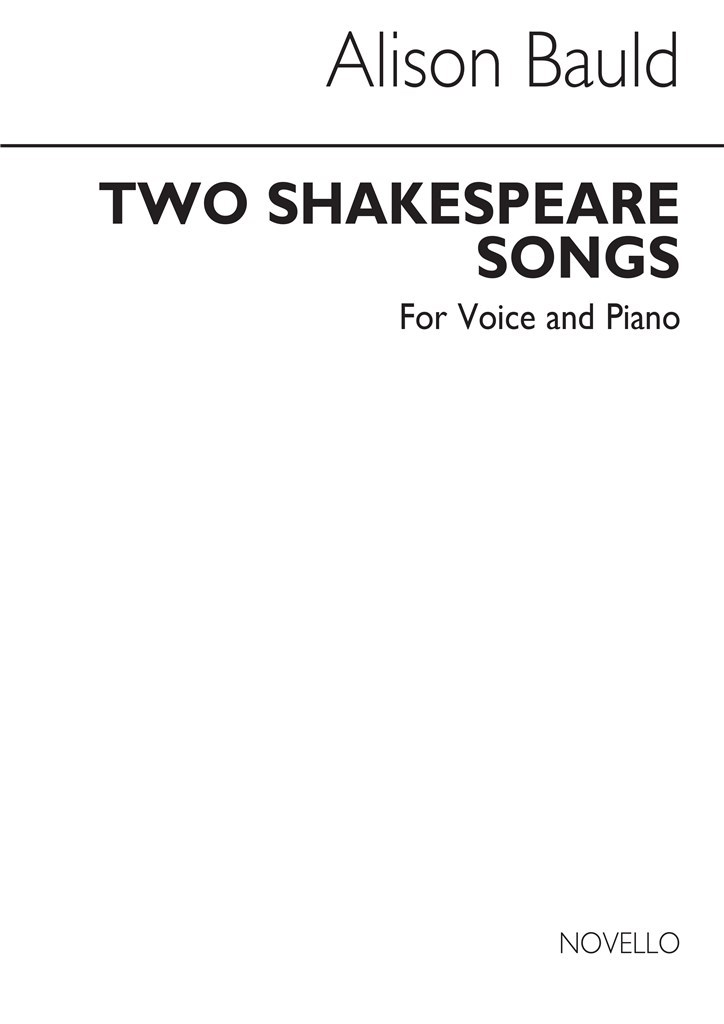 Bauld Alison Two Shakespeare Songs Vce/pf
