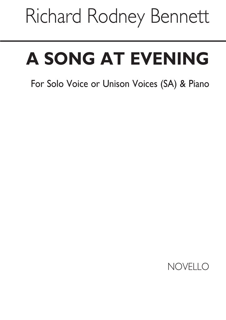 A Song At Evening (SA/Piano)