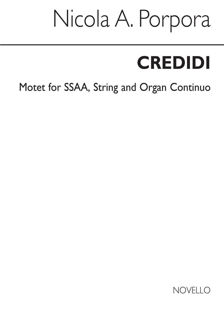 Credidi for SSAA Chorus and Piano