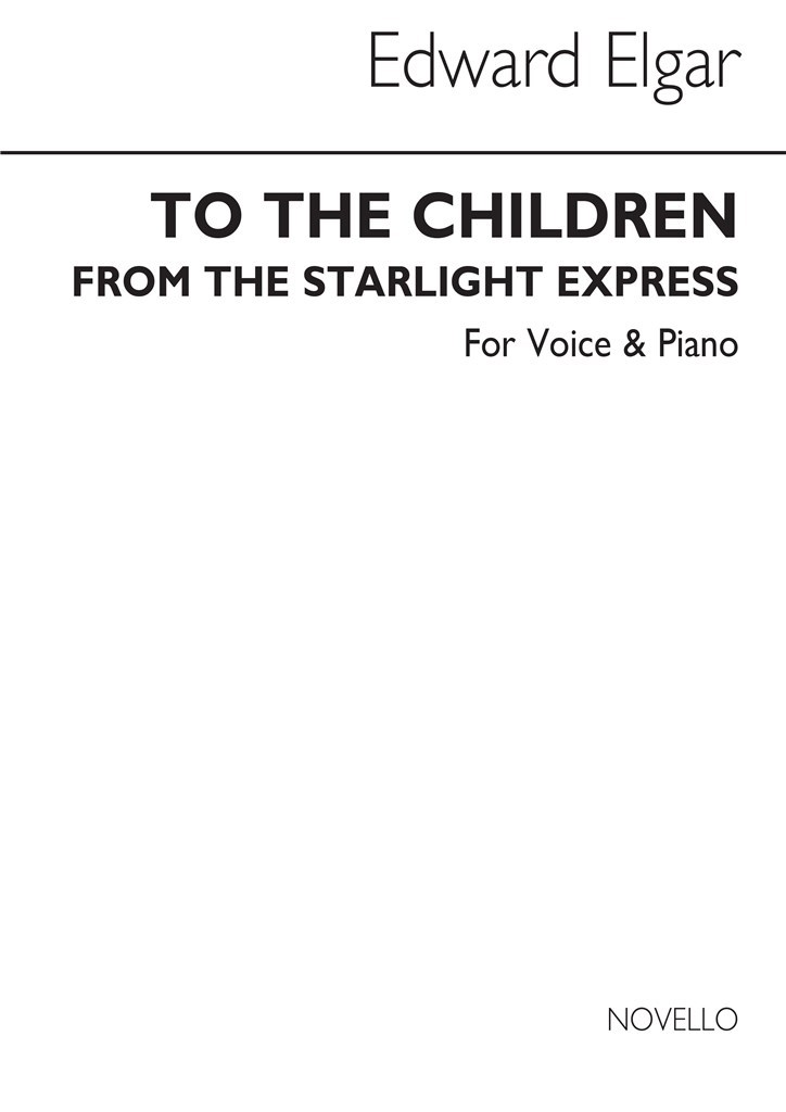 To The Children For Low Voice And Piano