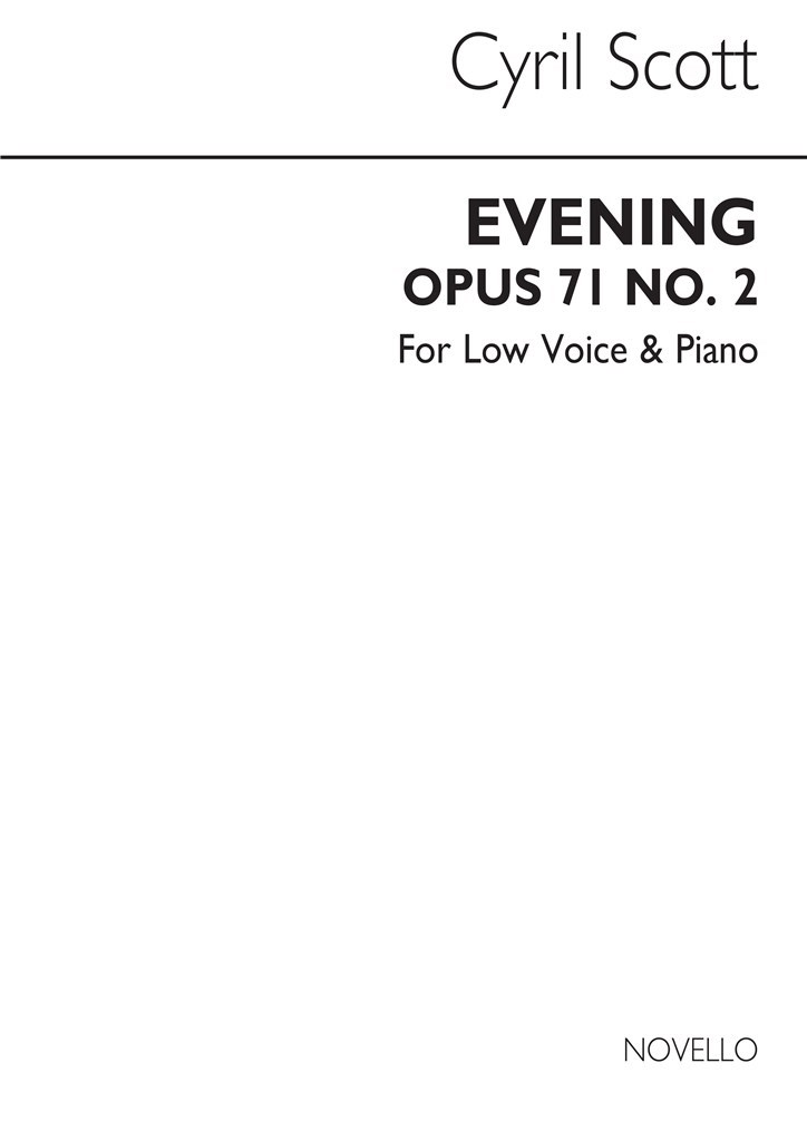 Evening Op71 No.2-low Voice/Piano (Key-c)