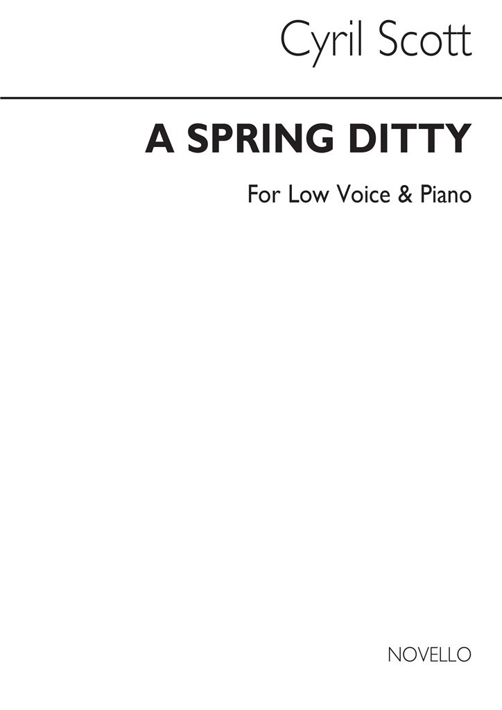 A Spring Ditty Op72 No.1-low Voice/Piano (Key-d)