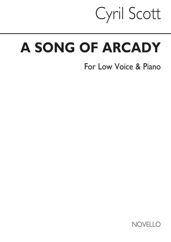 A Song Of Arcady-low Voice/Piano (Key-d)