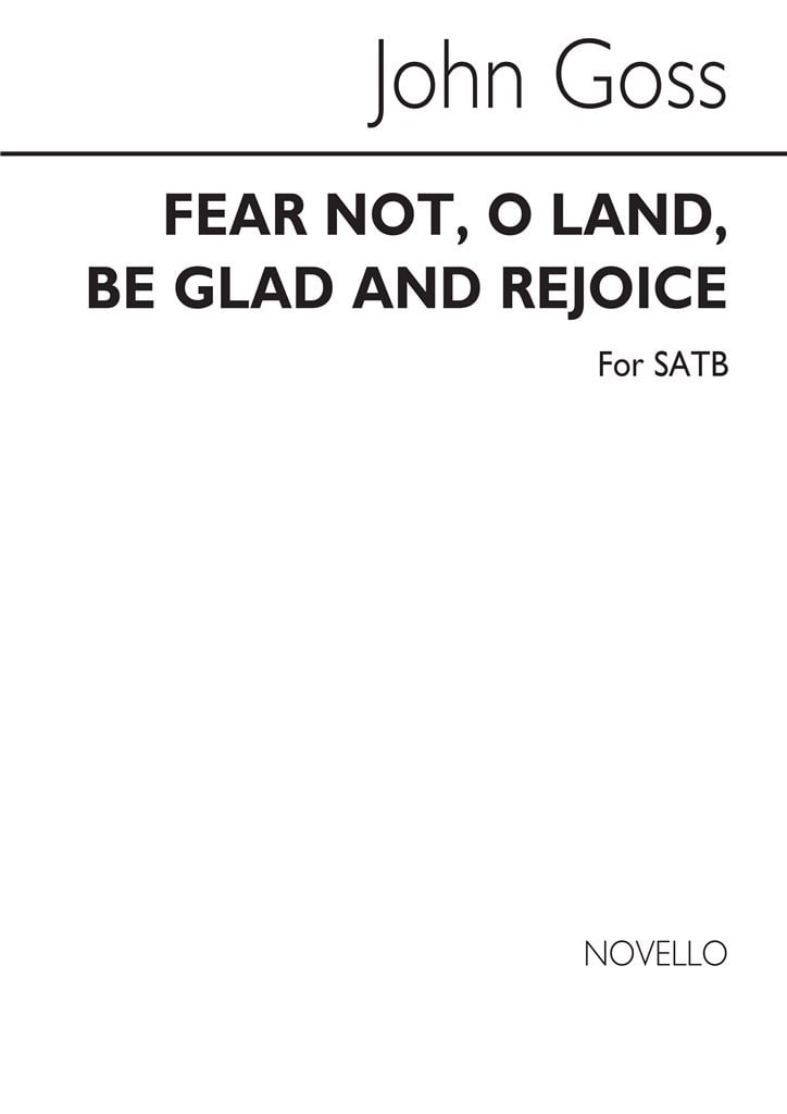 Fear Not O Land Be Glad And Rejoice