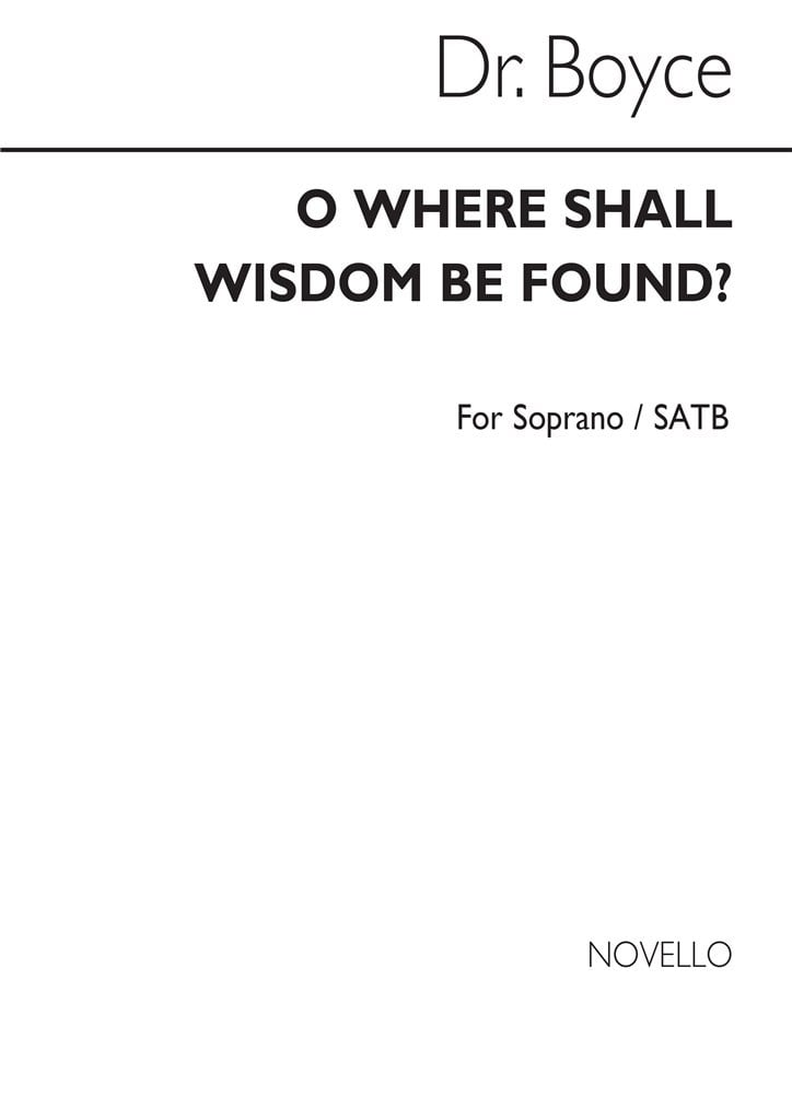 W O Where Shall Wisdom Be Found