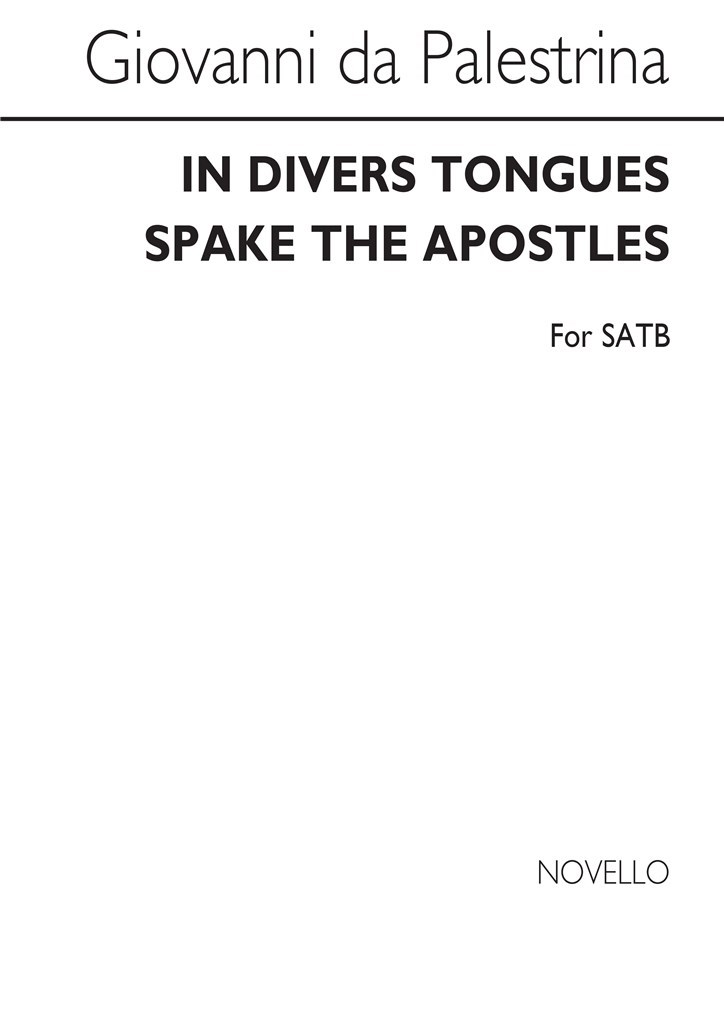 Gp In Divers Tongues Spake The Apostles Satb