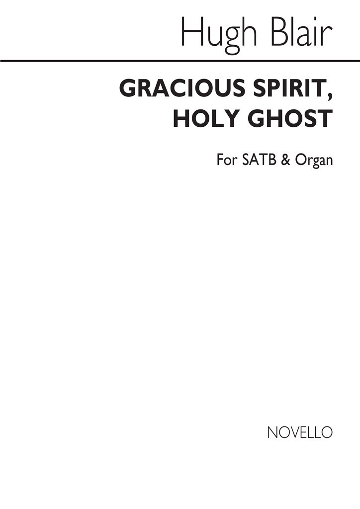 Gracious Spirit Holy Ghost Satb/Organ