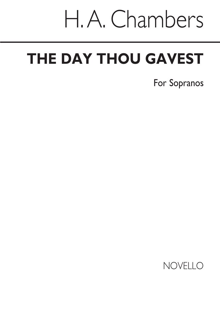 J The Day Thou Gavest (Londonderry Air) Ss/Pf