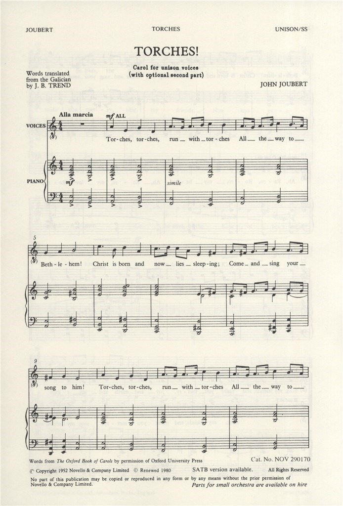 Torches! (Unison Voices)