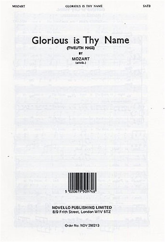 Glorious Is Thy Name Mass No.12