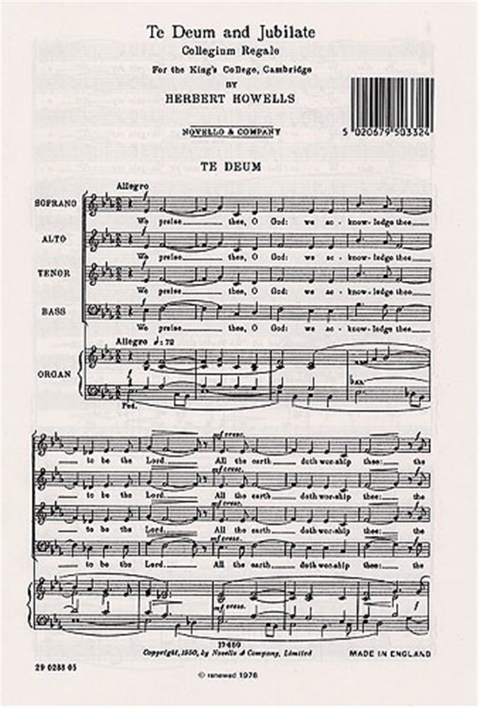 Te Deum And Jubilate (Collegium Regale)