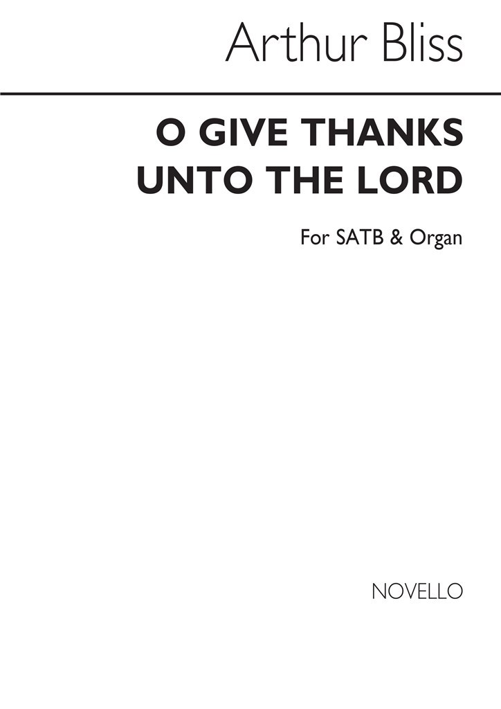 O Give Thanks Unto The Lord (SATB)